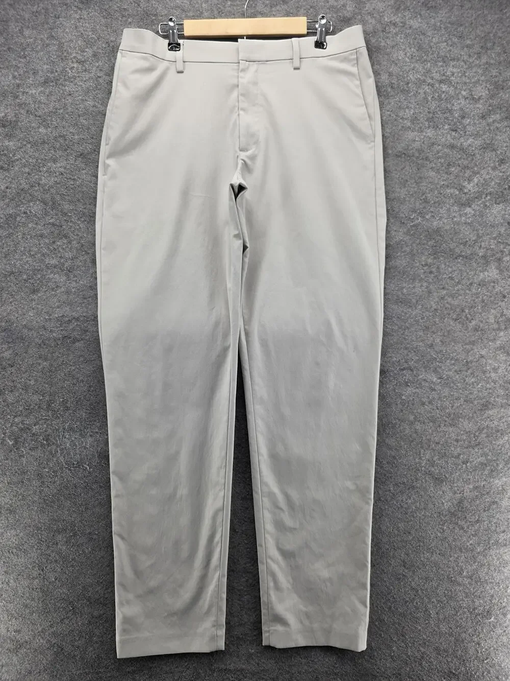 Banana Republic Pants Mens 36x34 Gray Chino Microfiber Polyester Slim Tapered
